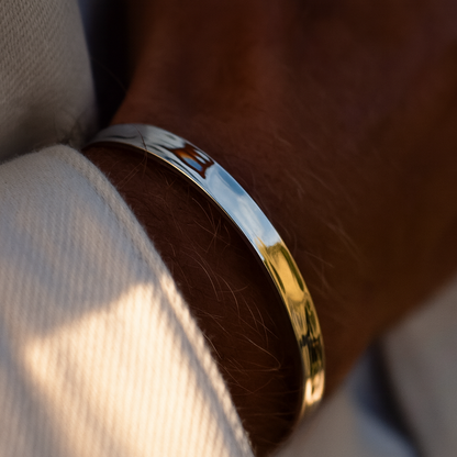 Gravel unisize Cuff   - Silver and Gold